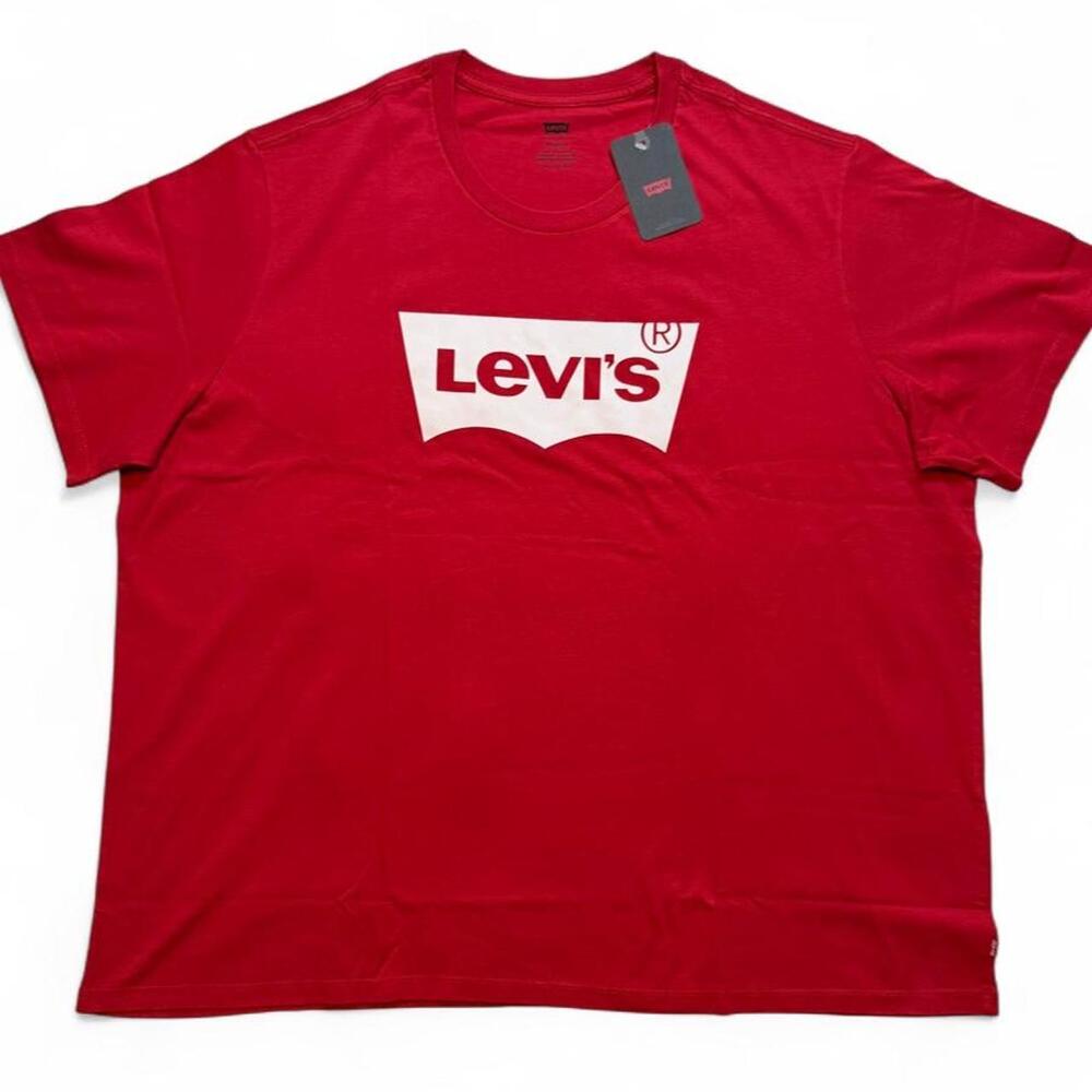 Levi's red t-shirt with white logo size 3XL dimensions in the pictures Brand new